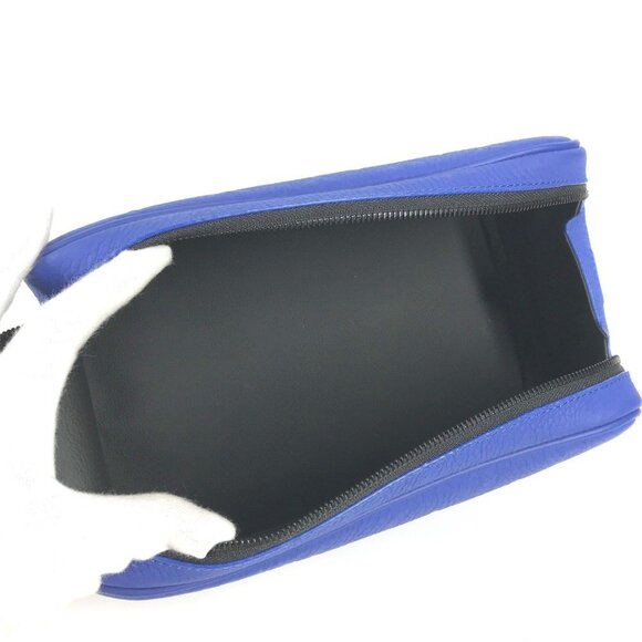 LOUIS VUITTON Blue Monogram Leather Clutch Bag - Picture 8 of 14